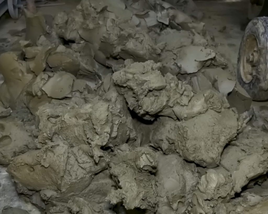 River raw silt soil or clay